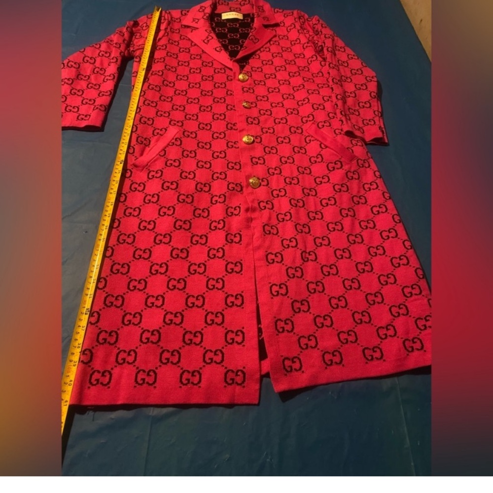 Gucci Monogram Button-Up long cardigan